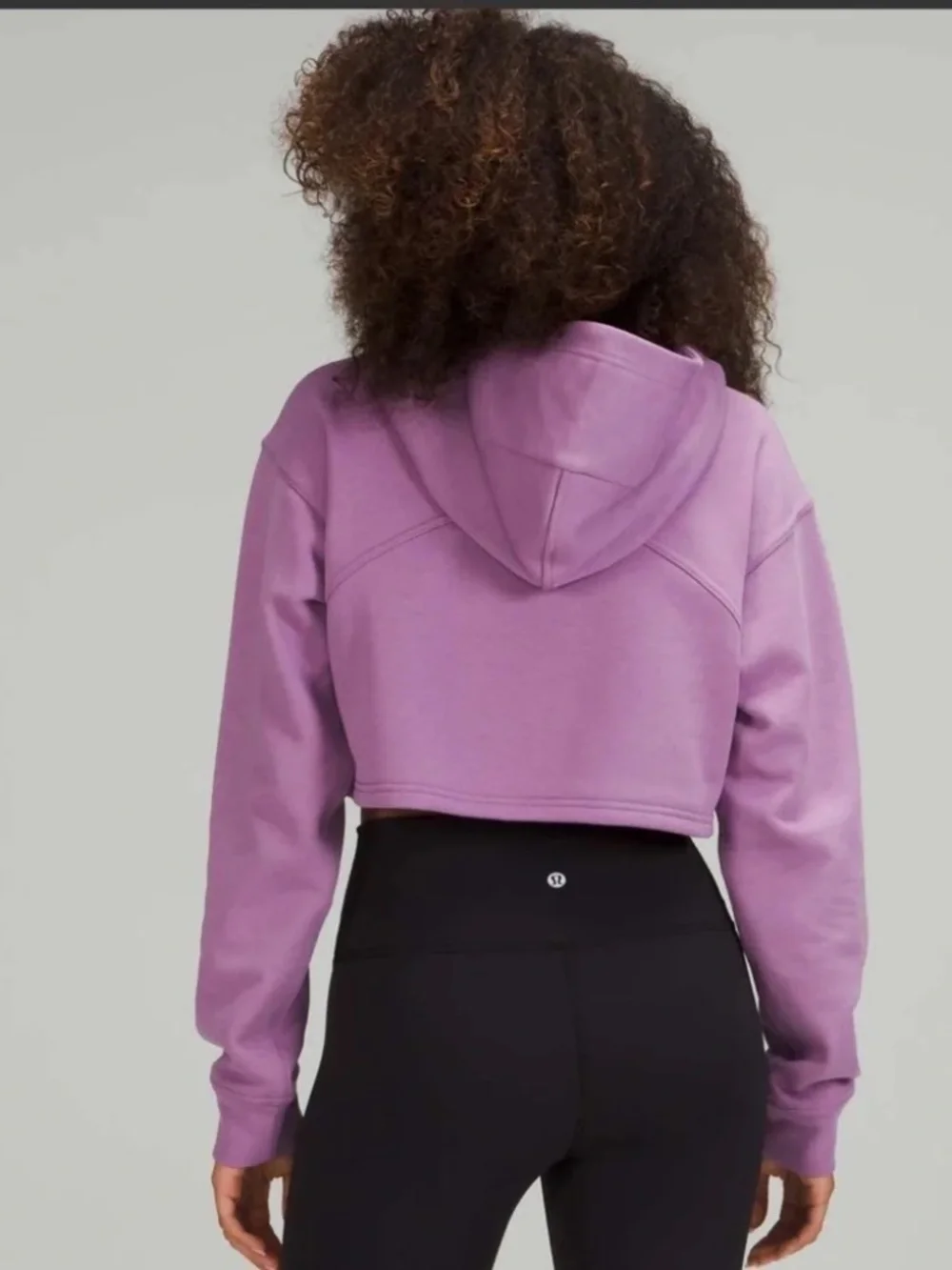 Lululemon All Yours Cropped Hoodie in Wisteria Purple